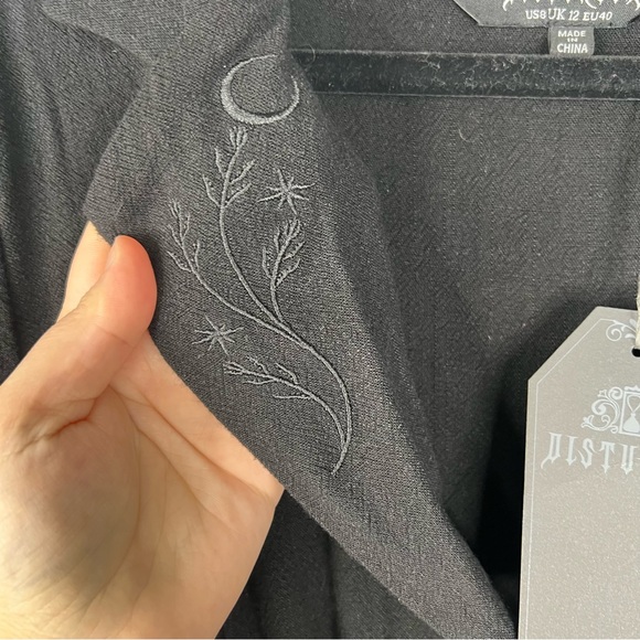 Sz 8 Disturbia Jasmine Embroidered Midi Shirt Dress NWT $78 MSRP - Picture 11 of 15